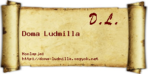 Doma Ludmilla névjegykártya